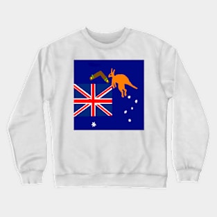 Sporty Australian on White Background Crewneck Sweatshirt